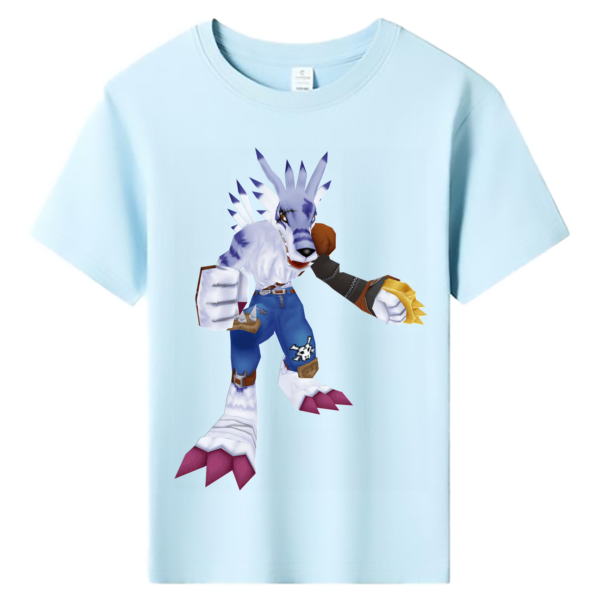 （画像用） Digimon デジタルモンスター/デジモン 綿100％キッズTシャツ（フロントプリント）